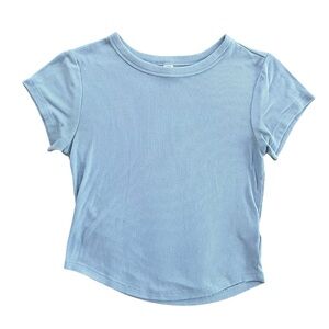 Old Navy Light Blue Short Sleeve Ribbed Tee